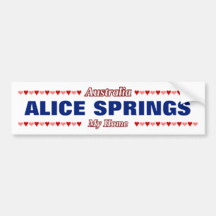 ALICE SPRINGS - My Home - Australië; Harten Bumpersticker