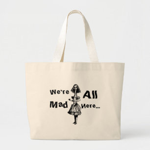 Alice Stretched in Wonderland Grote Tote Bag