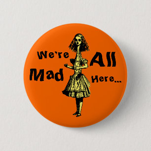 Alice Stretched in Wonderland Ronde Button 5,7 Cm