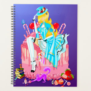 Alice sur le gâteau d'anniversaire Wonderland