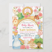 Alice Tea Party Baby shower Invitation (Devant)