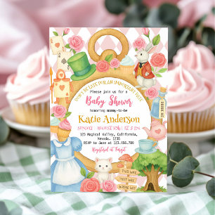 Alice Tea Party Baby shower Invitation