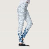  Alice tekst en rand blauw Leggings (Rechts)