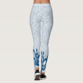  Alice tekst en rand blauw Leggings (Achterkant)
