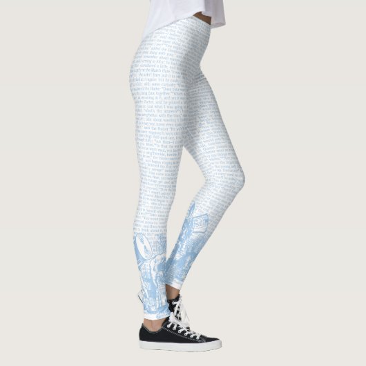  Alice tekst en randlicht blauw Leggings (Rechts)