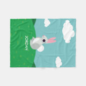 Alice the Rabbit Fleece Deken (Voorkant (Horizontaal))