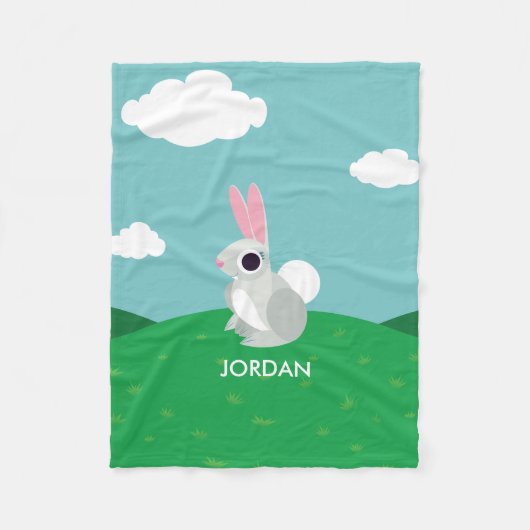 Alice the Rabbit Fleece Deken (Voorkant)