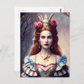 Alice the Rabbit Queen Briefkaart (Voorkant / Achterkant)