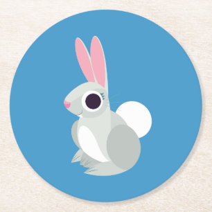 Alice the Rabbit Ronde Kartonnen Onderzetter