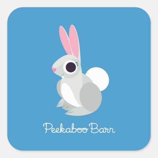Alice the Rabbit Vierkante Sticker (Voorkant)