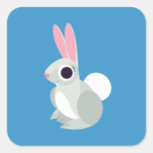 Alice the Rabbit Vierkante Sticker
