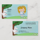 Alice & The White Rabbit Visitekaartje (Voorkant / Achterkant)