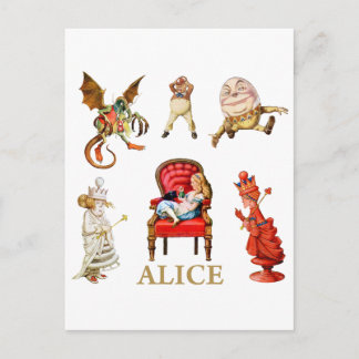 Alice Through the look Glass Briefkaart