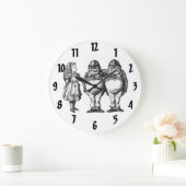 Alice, Tweedle Dee et Tweedle Dum Horloge murale (Maison)
