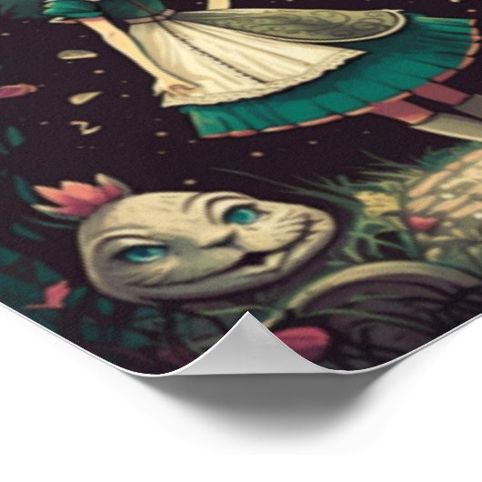 Alice Verdwaald in Wonderland   Poster (Hoek)