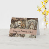 Alice Verjaardag Onverjaardag Konijn Hoedenmaker F Kaart (Gele Bloem)