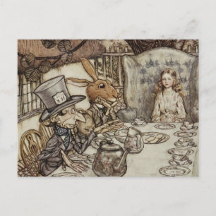 Alice Verjaardags Onverjaardagsfeest Konijn Hoeden Briefkaart