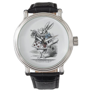 Alice vintage dans la montre blanche de lapin du