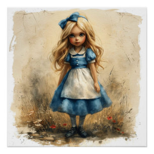 Alice' Wervelwind Odyssee: Wonderland Wispelturigh Perfect Poster