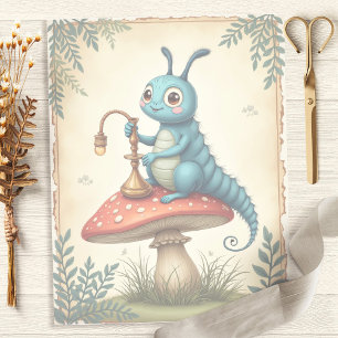 Alice Whimsical Caterpillar Scrapboek Papier