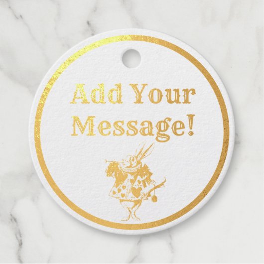 Alice White Rabbit Bedankjes Labels (Voorkant)