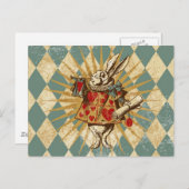 Alice White Rabbit Briefkaart (Voorkant / Achterkant)