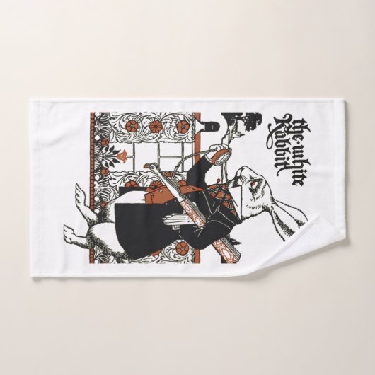 Alice White Rabbit Classic Wonderland Bad Handdoek (Handdoek)