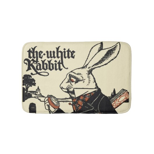 Alice White Rabbit Classic Wonderland Badmat (Voorkant)