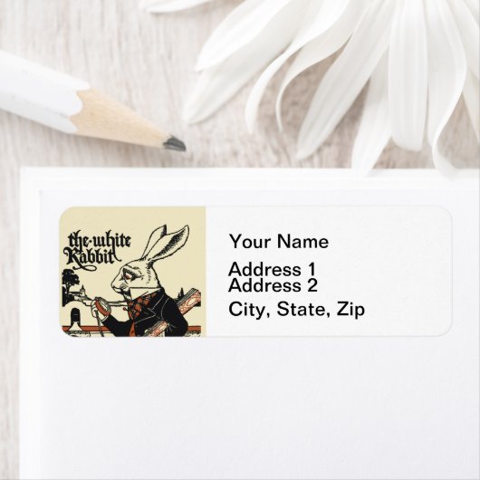 Alice White Rabbit Classic Wonderland Etiket (Insitu)