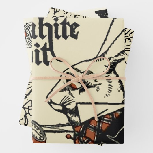 Alice White Rabbit Classic Wonderland Inpakpapier Vel (In situ)