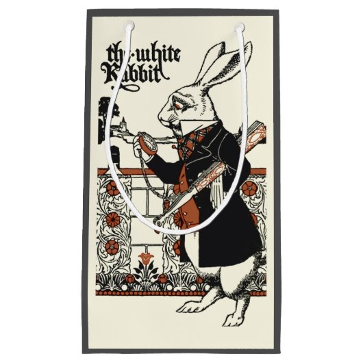 Alice White Rabbit Classic Wonderland Klein Cadeauzakje (Voorkant)