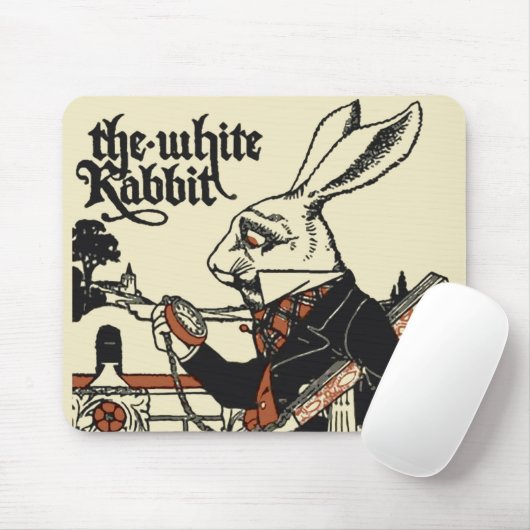 Alice White Rabbit Classic Wonderland Muismat (Met muis)