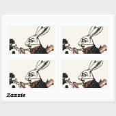 Alice White Rabbit Classic Wonderland Rechthoekige Sticker (Vel)
