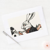 Alice White Rabbit Classic Wonderland Rechthoekige Sticker (Envelop)
