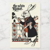 Alice White Rabbit Classic Wonderland Voedselcontainer Etiket (Enkel label)