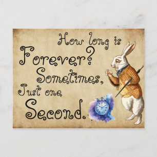 Alice - White Rabbit - Hoe lang is voor altijd? Briefkaart
