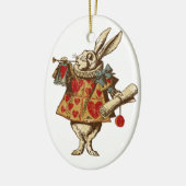 Alice White Rabbit Keramisch Ornament (Links)