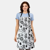 Alice White Rabbit Wonderland Cheshire Cat Schort (Gedragen)