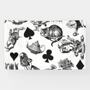 Alice White Rabbit Wonderland Cheshire Cat Spandoek