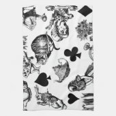 Alice White Rabbit Wonderland Cheshire Cat Theedoek (Verticaal)