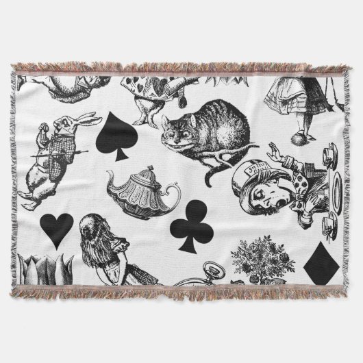 Alice White Rabbit Wonderland Classic Deken (Voorkant)