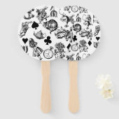 Alice White Rabbit Wonderland Classic Handwaaier (Voorkant en achterkant)