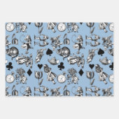 Alice White Rabbit Wonderland Classic Inpakpapier Vel (Voorkant 3)