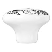Alice White Rabbit Wonderland Classic Keramische Knop (Zijkant)