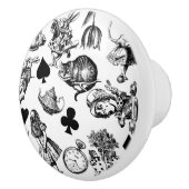 Alice White Rabbit Wonderland Classic Keramische Knop (Rechts)