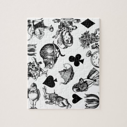 Alice White Rabbit Wonderland Classic Legpuzzel (Verticaal)