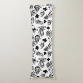 Alice White Rabbit Wonderland Classic Lichaamskussen (Voorkant Verticaal)