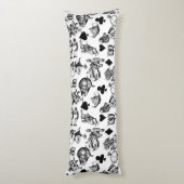 Alice White Rabbit Wonderland Classic Lichaamskussen (Achterkant (Verticaal))