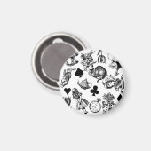 Alice White Rabbit Wonderland Classic Magneet (Voorkant / Achterkant)