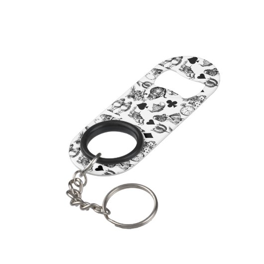 Alice White Rabbit Wonderland Classic Mini Flessenopener (Achterkant Gekanteld)